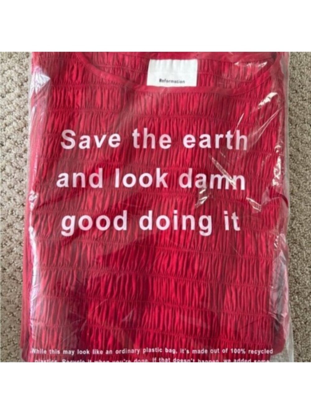 NEW Reformation Laguna Two Piece Matching Midi Skirt Set Lipstick Red US 2 UK 4 - Picture 14 of 14
